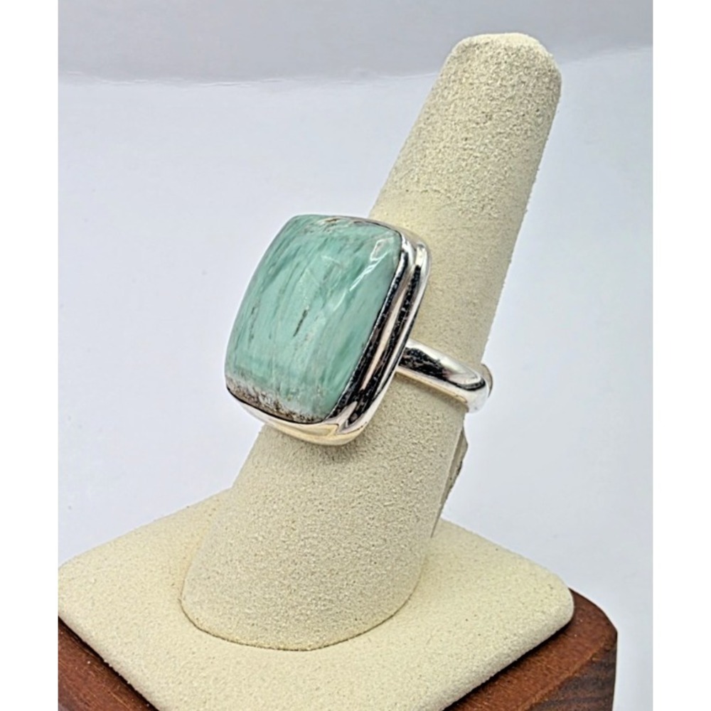 Gorgeous Australian Variscite Gemstone Ring 925 Sterling Silver Size 8 NWT‎ - Picture 4 of 12